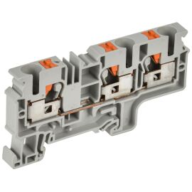 Клемма пружинная CP-MC, Push-in, 3 вывода, 10мм2, серая, IEK YCT22-00-3-K03-010