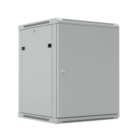 Шкаф настенный 19", 6U, 367x600х600мм, металлическая дверь, серый, DANNMAN WXP0666SGY