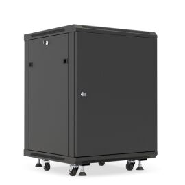 Шкаф настенный 19", 6U, 367x600х600мм, металлическая дверь, серый, DANNMAN WXP0666SFGY