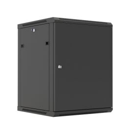 Шкаф настенный 19", 9U, 500x600х450мм, металлическая дверь, черный, DANNMAN WXP0945SBK