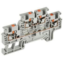 Клемма пружинная CP-ML, Push-in, 2 уровень, 4мм2, серая, IEK YCT23-00-2-K03-004
