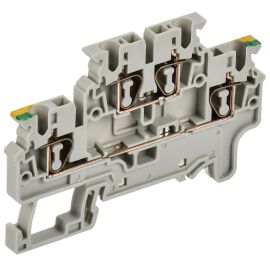 Клемма пружинная CXDL2.5, 2 уровня, заземляющая, PE, IEK AF-CT41-00-2-K52-002