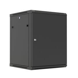 Шкаф настенный 19", 6U, 367x600х600мм, металлическая дверь, черный, DANNMAN WXP0666SBK