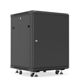 Шкаф настенный 19", 27U, 1304x600х450мм, металлическая дверь, черный, DANNMAN WXP2745SFBK