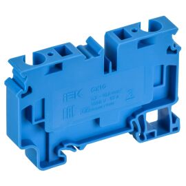 Клемма пружинная CX10, BU, проходная, 10мм2, синяя, IEK AF-CT40-00-K07-010