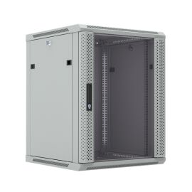 Шкаф настенный 19", 18U, 908x600х800мм, стеклянная дверь, серый, DANNMAN WXP1868GGY
