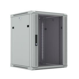 Шкаф настенный 19", 22U, 1086x600х800мм, стеклянная дверь, серый, DANNMAN WXP2268GGY