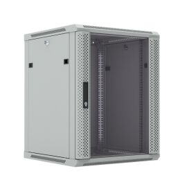 Шкаф настенный 19", 27U, 1304x600х450мм, стеклянная дверь, серый, DANNMAN WXP2745GGY