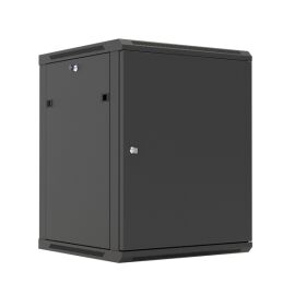 Шкаф настенный 19", 18U, 908x600х800мм, металлическая дверь, черный, DANNMAN WXP1868SBK