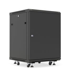 Шкаф настенный 19", 27U, 1304x600х600мм, металлическая дверь, черный, DANNMAN WXP2766SFBK