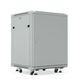 Шкаф настенный 19", 27U, 1304x600х800мм, металлическая дверь, серый, DANNMAN WXP2768SFGY