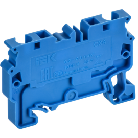 Клемма пружинная CX4, BU, проходная, синяя,  4мм2, IEK AF-CT40-00-K07-004