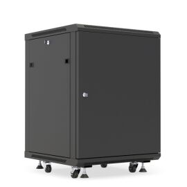 Шкаф настенный 19", 22U, 1086x600х450мм, металлическая дверь, черный, DANNMAN WXP2245SFBK