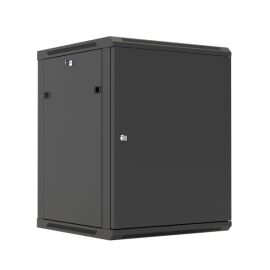 Шкаф настенный 19", 12U, 650x600х600мм, металлическая дверь, черный, DANNMAN WXP1266SBK