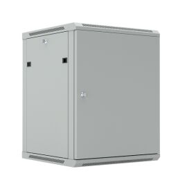 Шкаф настенный 19", 12U, 650x600х450мм, металлическая дверь, серый, DANNMAN WXP1245SGY