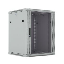 Шкаф настенный 19", 22U, 1086x600х450мм, стеклянная дверь, серый, DANNMAN WXP2245GGY