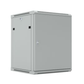 Шкаф настенный 19", 15U, 775x600х600мм, металлическая дверь, серый, DANNMAN WXP1566SGY