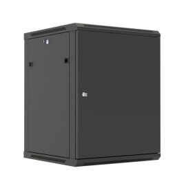 Шкаф настенный 19", 18U, 908x600х600мм, металлическая дверь, черный, DANNMAN WXP1866SBK