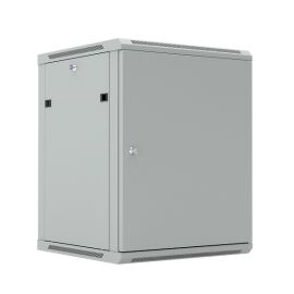 Шкаф настенный 19", 18U, 908x600х600мм, металлическая дверь, серый, DANNMAN WXP1866SGY