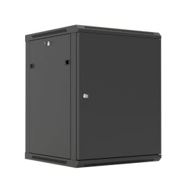 Шкаф настенный 19", 9U, 500x600х600мм, металлическая дверь, черный, DANNMAN WXP0966SBK