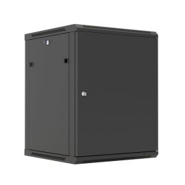 Шкаф настенный 19", 15U, 775x600х600мм, металлическая дверь, черный, DANNMAN WXP1566SBK
