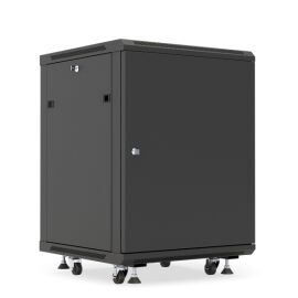 Шкаф настенный 19", 22U, 1086x600х600мм, металлическая дверь, черный, DANNMAN WXP2266SFBK