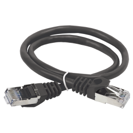 Патч-корд 4 пары, 2хRJ45, 1,5м, Кат.5e, FTP, черный, PVC, ITK PC09-C5EF-1M5