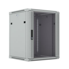 Шкаф настенный 19", 22U, 1086x600х600мм, стеклянная дверь, серый, DANNMAN WXP2266GGY