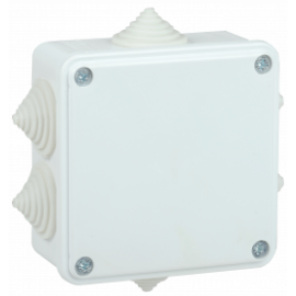 Коробка распаячная для о/п 100х100х45мм IP44, белая,(каб.ввод 6шт), КМ, IEK UKO11-100-100-045-K01-44