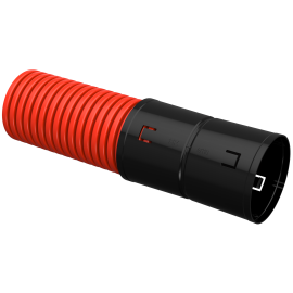 Труба гофрированная двустенная ПНД, d110мм, 50м, красная, IEK CTG12-110-K04-050-R