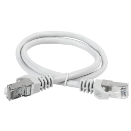Патч-корд 4 пары, 2хRJ45, 10м, Кат.6A, S/FTP, серый, LSZH, ITK PC01-C6ASL-10M