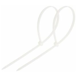 Хомут-стяжка 7,6x200мм, белый, уп.100шт, REXANT 07-0202
