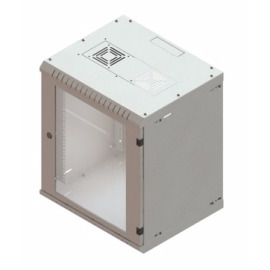 Шкаф настенный 19", 12U, 450мм, дверь стекло, ШТНР-12U.450