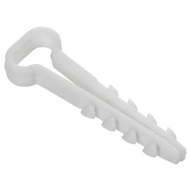 Дюбель-хомут 10х5мм для плоского кабеля нейлон белый (100шт/упак) GENERICA