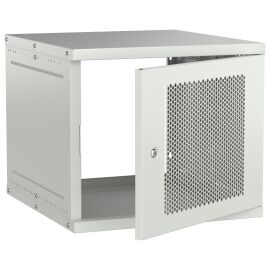 Шкаф настенный 19" 9U 600х650мм перфорированная дверь серый GENERICA