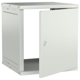 Шкаф настенный 19" 12U 600х600мм металлическая дверь серый GENERICA