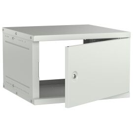 Шкаф настенный 19" 6U 600х600мм металлическая дверь серый GENERICA