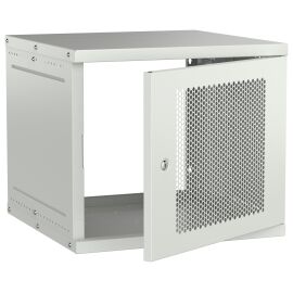Шкаф настенный 19" 9U 600х600мм перфорированная дверь серый GENERICA