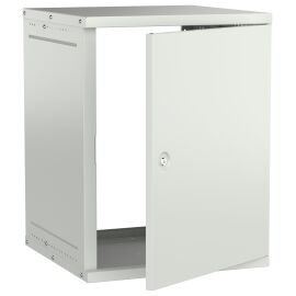 Шкаф настенный 19" 15U 600х600мм металлическая дверь серый GENERICA