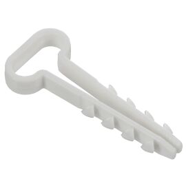 Дюбель-хомут 14х6мм для плоского кабеля нейлон белый (100шт/упак) GENERICA