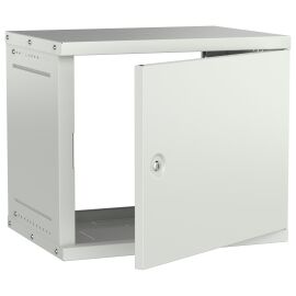 Шкаф настенный 19" 9U 600х450мм металлическая дверь серый GENERICA