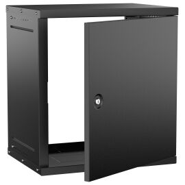 Шкаф настенный 12U 600х450мм металическая дверь черный GENERICA