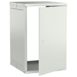 Шкаф настенный 19" 18U 600х650мм металлическая дверь серый GENERICA