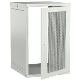 Шкаф настенный 19" 18U 600х650мм перфорированная дверь серый GENERICA