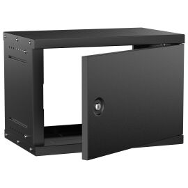 Шкаф настенный 6U 550х350мм металическая дверь черный GENERICA