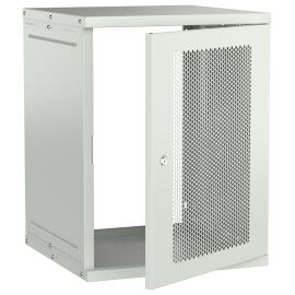 Шкаф настенный 19" 15U 600х600мм перфорированная дверь серый GENERICA