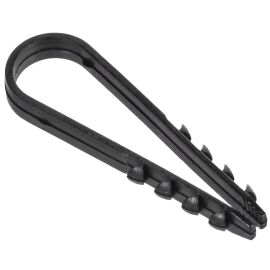 Дюбель-хомут 11х18мм для круглого кабеля нейлон черный (100шт/упак) GENERICA