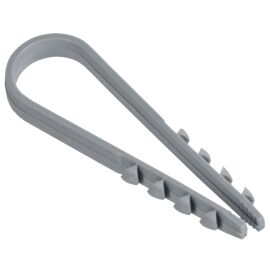 Дюбель-хомут 11х18мм для круглого кабеля нейлон серый (100шт/упак) GENERICA