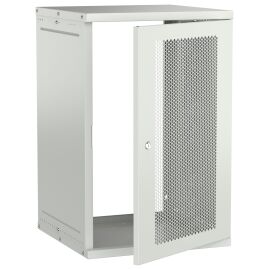 Шкаф настенный 19" 18U 600х600мм перфорированная дверь серый GENERICA