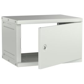 Шкаф настенный 19" 6U 600х450мм металлическая дверь серый GENERICA